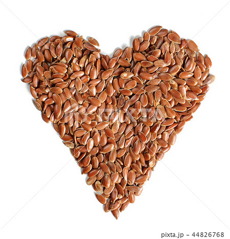 Heart made of flax seeds (Linum usitatissimum) Heart made of flax seeds (Linum usitatissimum) 44826768