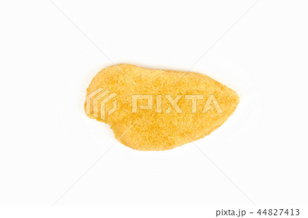 fried chicken breast on white background, photo in studio 44827413