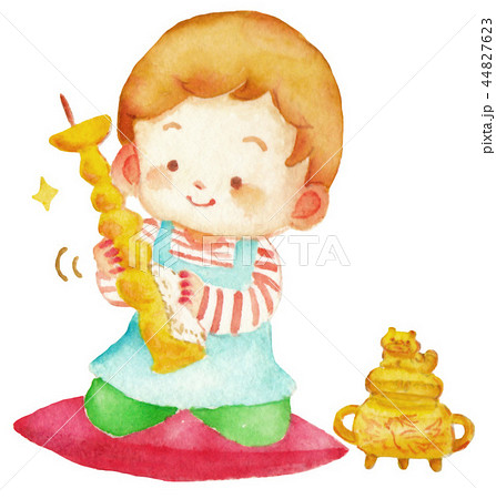 御磨きものをする子 44827623