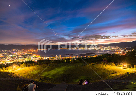 《長野県》諏訪湖の夜景・立石公園より 44828833