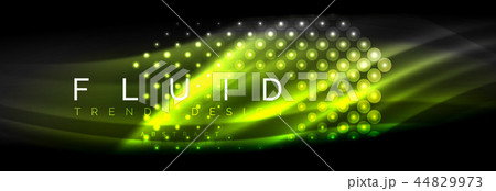 Liquid neon flowing waves, glowing light lines background 44829973