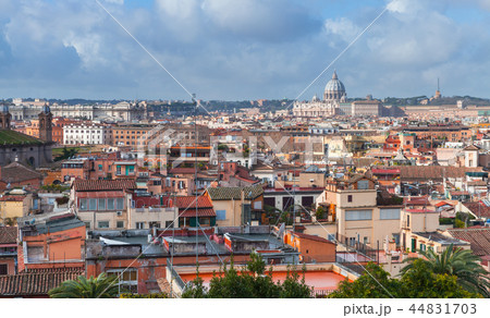 Skyline of old Rome with roofs Skyline of old Rome with roofs 44831703