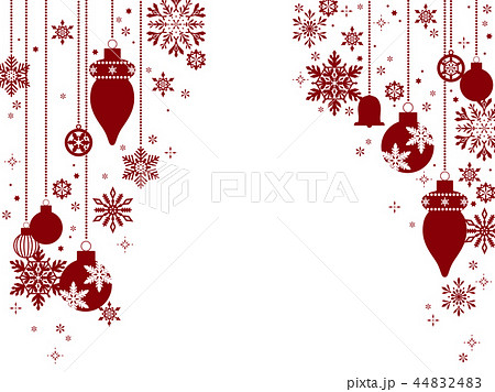 クリスマスオーナメントのフレームのイラスト素材 4424 クリスマスオーナメントのフレームのイラスト素材 4424