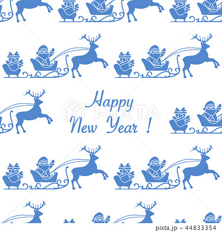 Happy New Year 2019 seamless pattern Santa Claus Happy New Year 2019 seamless pattern Santa Claus 44833354