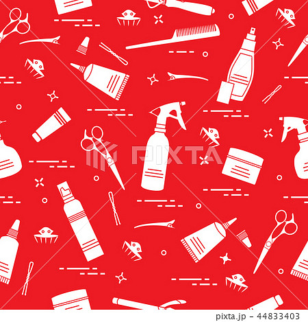 Seamless pattern with professional hairdresser 44833403