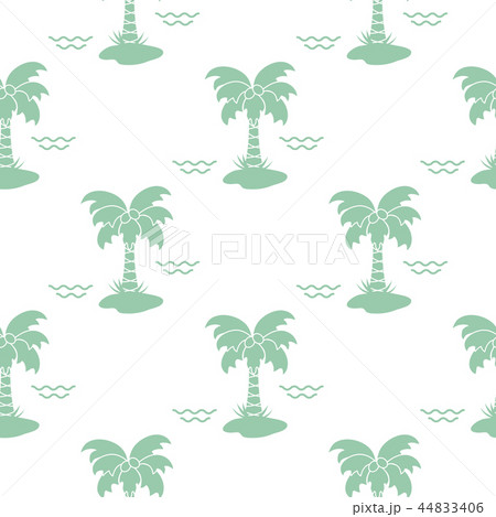 Seamless pattern with palm trees and waves Seamless pattern with palm trees and waves 44833406