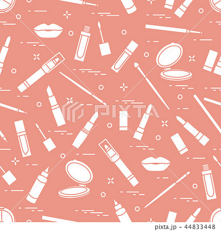Seamless pattern of different lip make-up tools 44833448