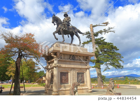 青葉城の伊達政宗像 青葉城の伊達政宗像 44834454