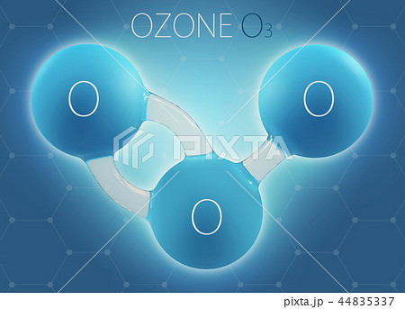 O3 ozone molecule isolated on abstract background 44835337