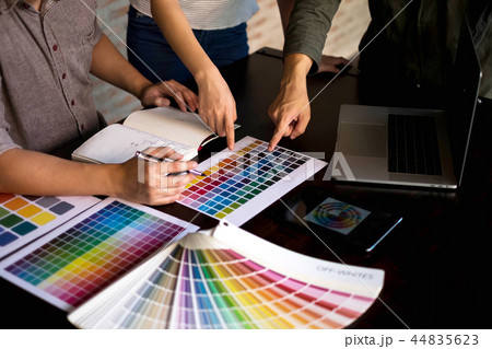 Graphic designers choose color bands sample. 44835623