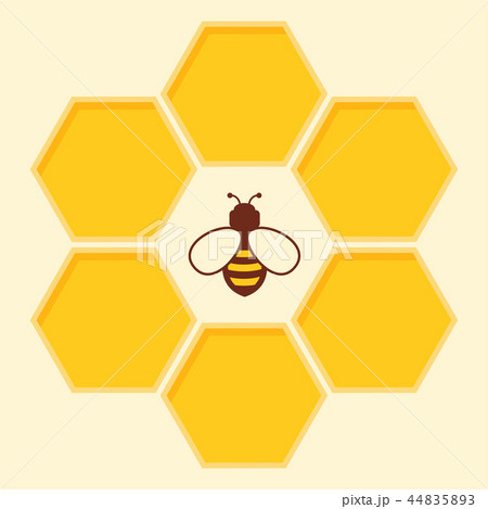 Vector Bee And Honeycomb Iconのイラスト素材 4453