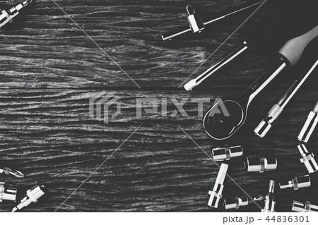 working tools on wooden background. color effect.. working tools on wooden background. color effect.. 44836301