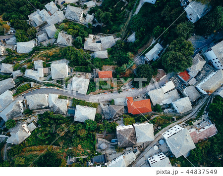 small town in the countryside, aerial photography small town in the countryside, aerial photography 44837549