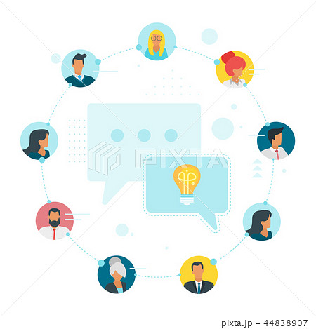 Social network communication. 44838907