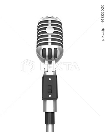 3D Rendering vintage studio microphone isolated 3D Rendering vintage studio microphone isolated 44839020