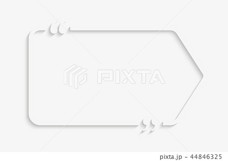 The Vector Arrow Speech Bubble Quote Template. 44846325
