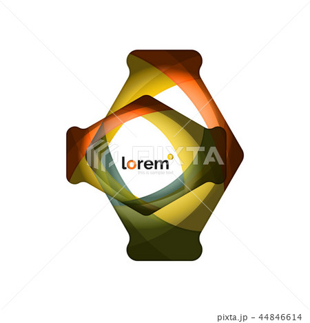 Abstract geometric logo design, overlapping shapes 44846614
