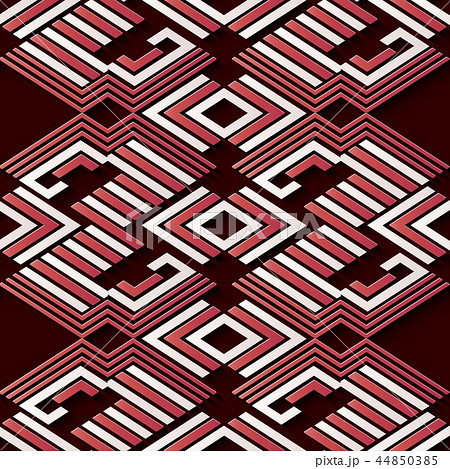 Seamless relief sculpture decoration retro pattern 44850385