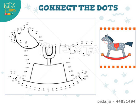 Connect the dots kids game vector illustration. Connect the dots kids game vector illustration. 44851494
