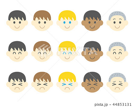 顔のイラストセットのイラスト素材