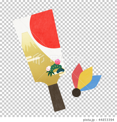 和-和風-和柄-和紙-羽子板-金-日の出-正月 44853394