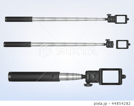 3d realistic monopod, selfiestick for camera 44854282