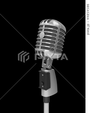 3D Rendering vintage studio microphone isolated 44854586