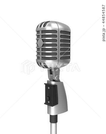 3D Rendering vintage studio microphone isolated 44854587