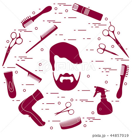 men hairstyles, beards and mustaches, hairdresser 44857019