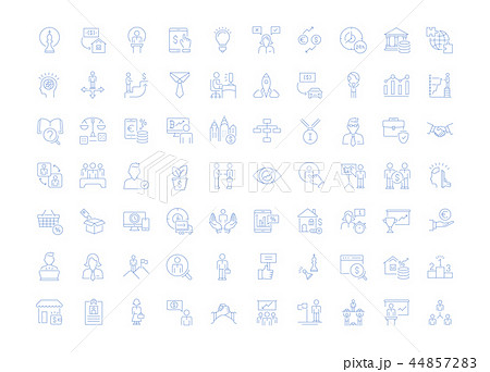 Set Vector Line Icons of Business-Management. 44857283