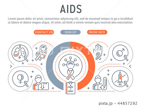 Linear Banner of AIDS. 44857292