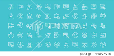 Set of Line Icons of Phishing. Set of Line Icons of Phishing. 44857516