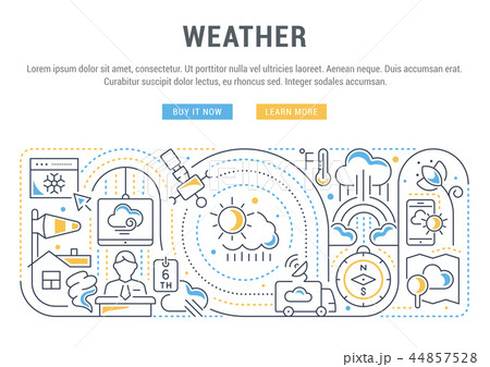 Linear Banner of Weather. Linear Banner of Weather. 44857528