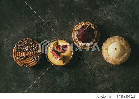 Variety of sweet tartlets Variety of sweet tartlets 44858413
