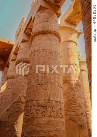 Ruins of the beautiful ancient temple in Luxor. 44858501