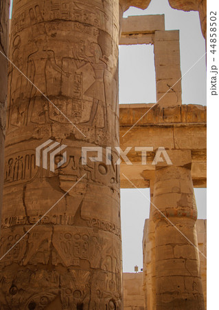 Ruins of the beautiful ancient temple in Luxor. 44858502