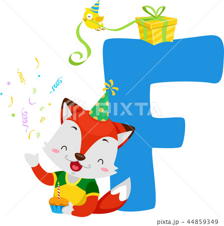 Fox Birthday Alphabet Illustration Fox Birthday Alphabet Illustration 44859349