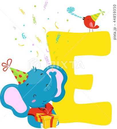Elephant Birthday Alphabet Illustration Elephant Birthday Alphabet Illustration 44859350