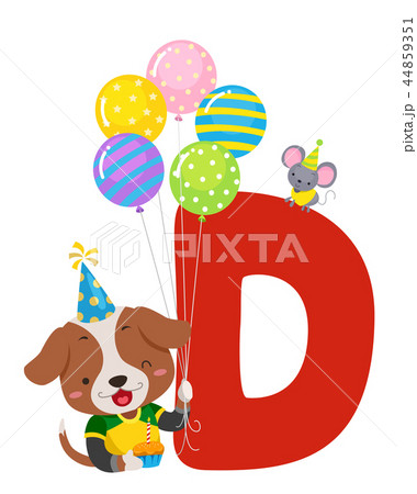 Dog Birthday Alphabet Illustration Dog Birthday Alphabet Illustration 44859351
