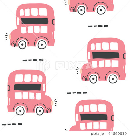 London red bus seamless pattern scandinavian style 44860059