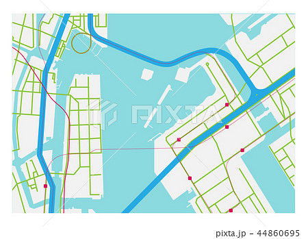 マップ お台場エリア のイラスト素材