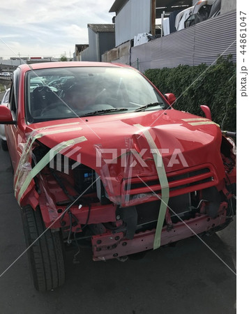 事故車  赤色 正面 44861047