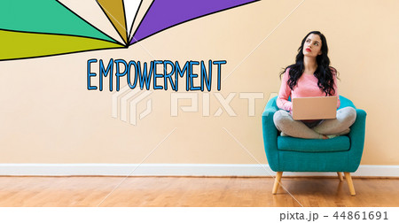 Empowerment with woman using a laptop 44861691