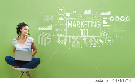 Marketing 101 with young woman Marketing 101 with young woman 44861710