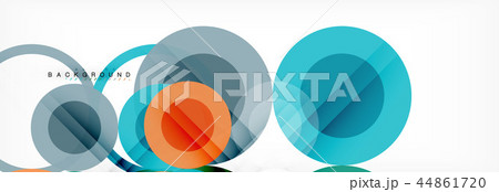 Overlapping circles design background 44861720