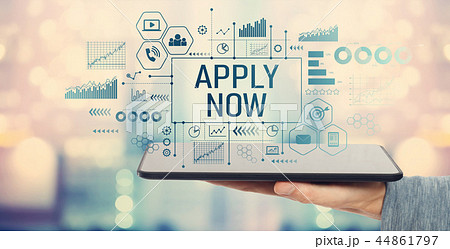 Apply now with tablet computer Apply now with tablet computer 44861797