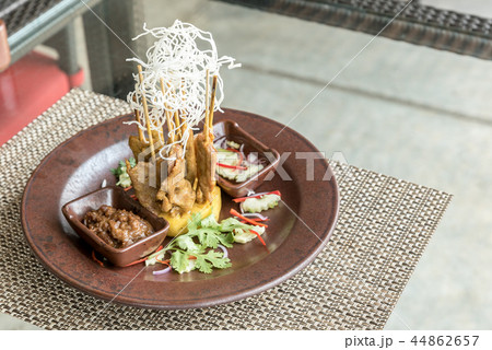 Chicken Sate Skewers 44862657