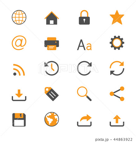 Web flat icons 44863922