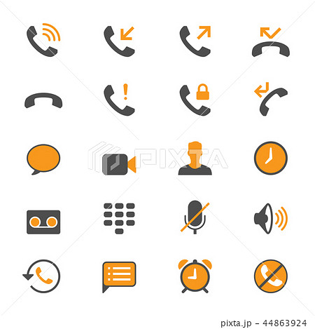 Telephone flat icons 44863924