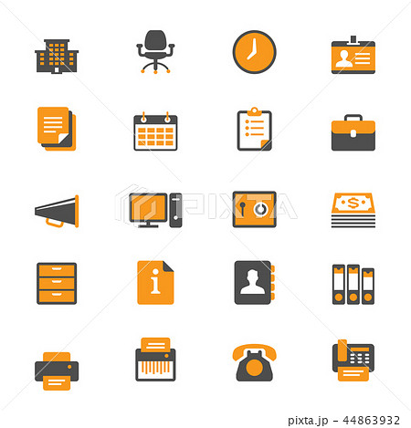 Office supplies flat icons Office supplies flat icons 44863932